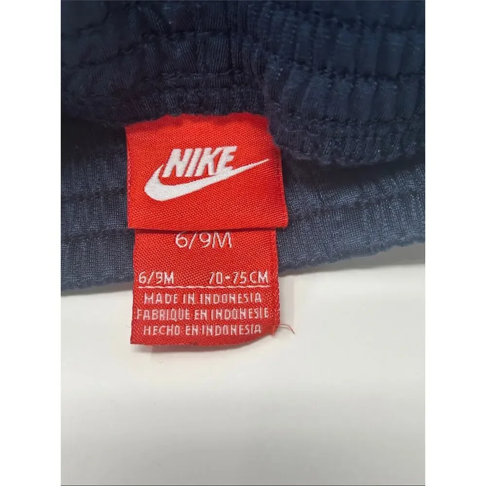 Nike Infants Navy Sweatpants with Blue Side Stripe Size 6-9 months